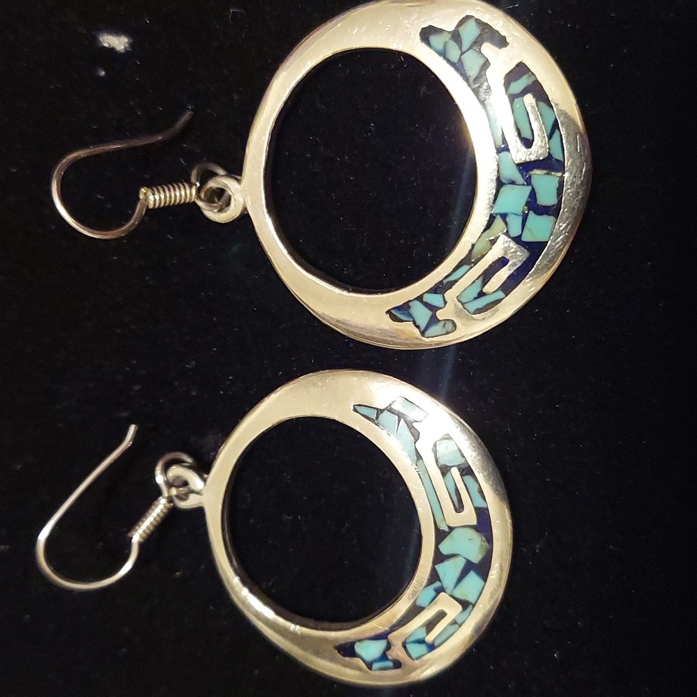 Sterling Silver Earrings with Tourqousie